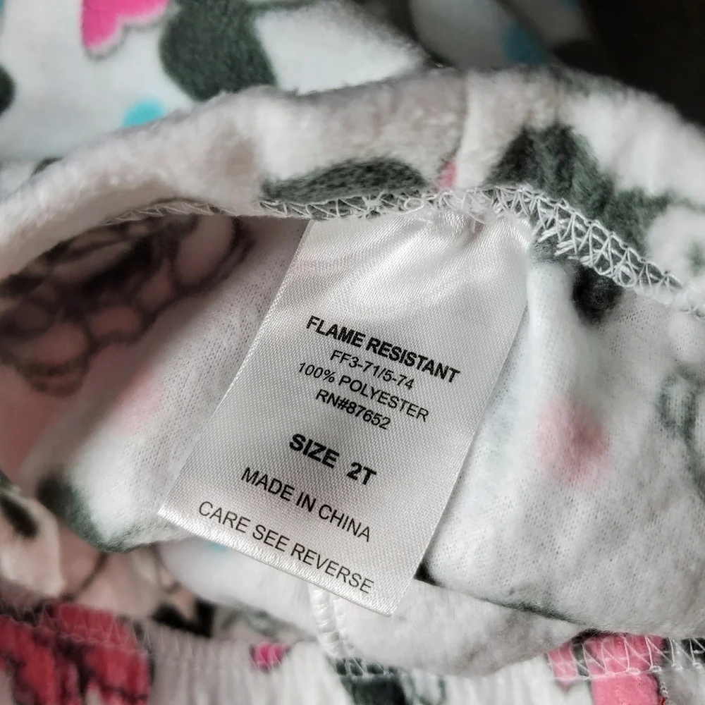 NWT Disney Minnie Mouse Toddler Girl Pajama Set Long Sleeve Sleepwear Blue Pink